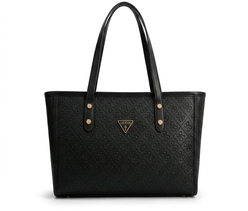 Black Embossed Tote Bag
