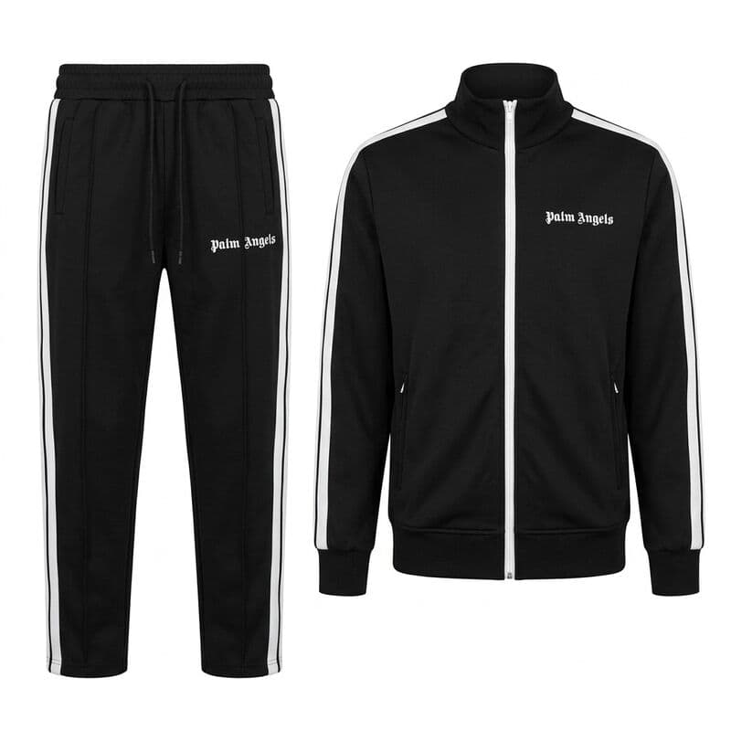 Black Stripe Tracksuit Set