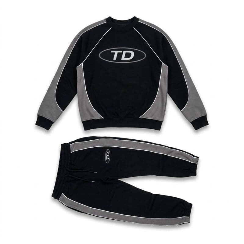Black/Grey TD Tracksuit Set