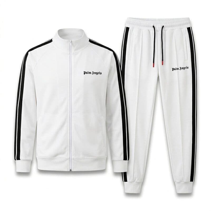 White Stripe Tracksuit Set