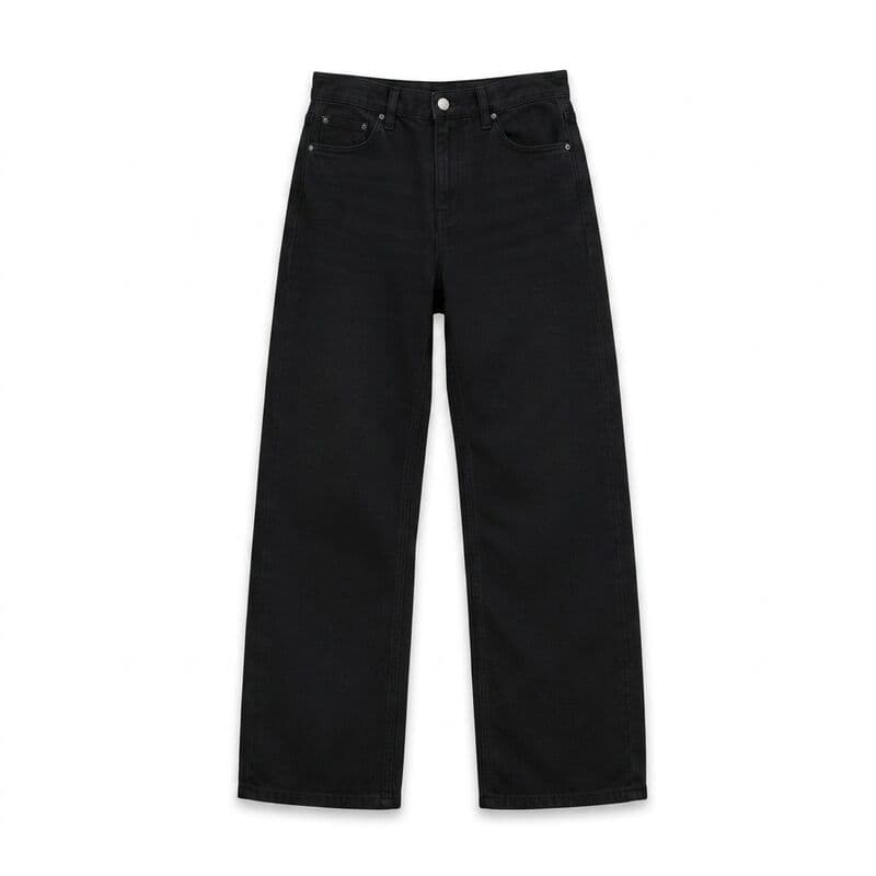 Solid Black Baggy Jeans