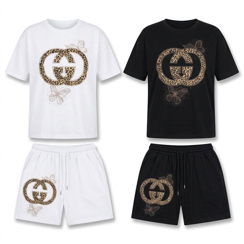 Leopard Logo Short Set — Assorted