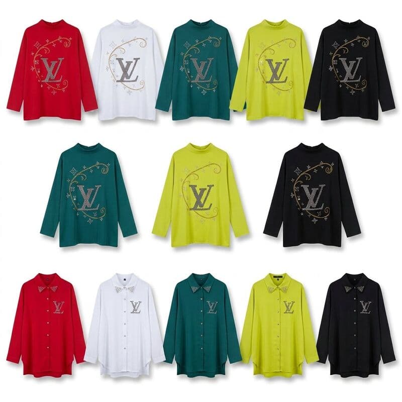Rhinestone Long-Sleeve Top — Assorted
