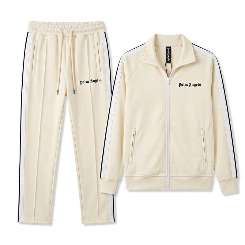 Cream Stripe Tracksuit Set