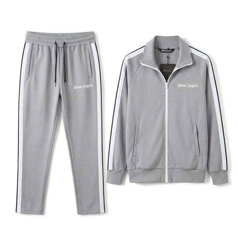 Gray Stripe Tracksuit Set