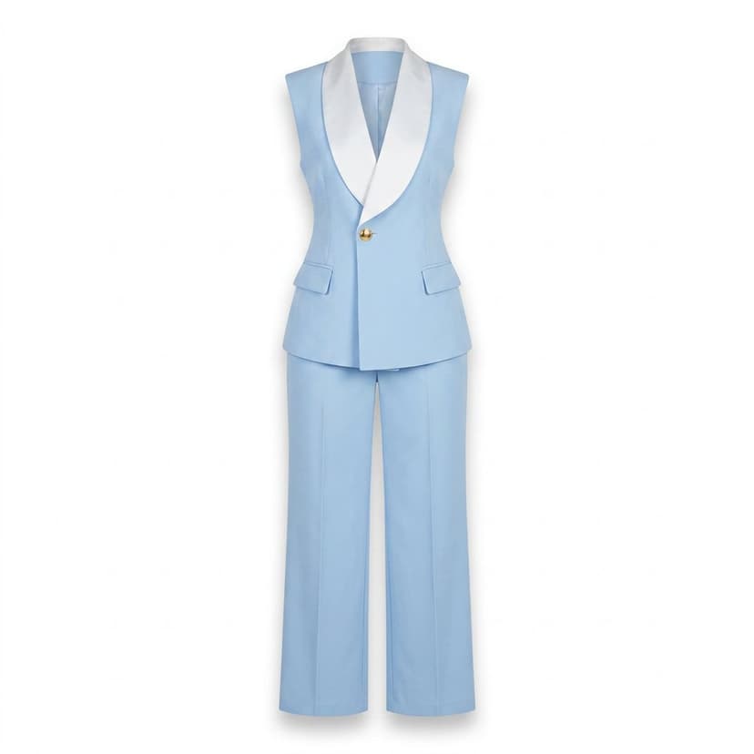 Vest Pantsuit Lightblue