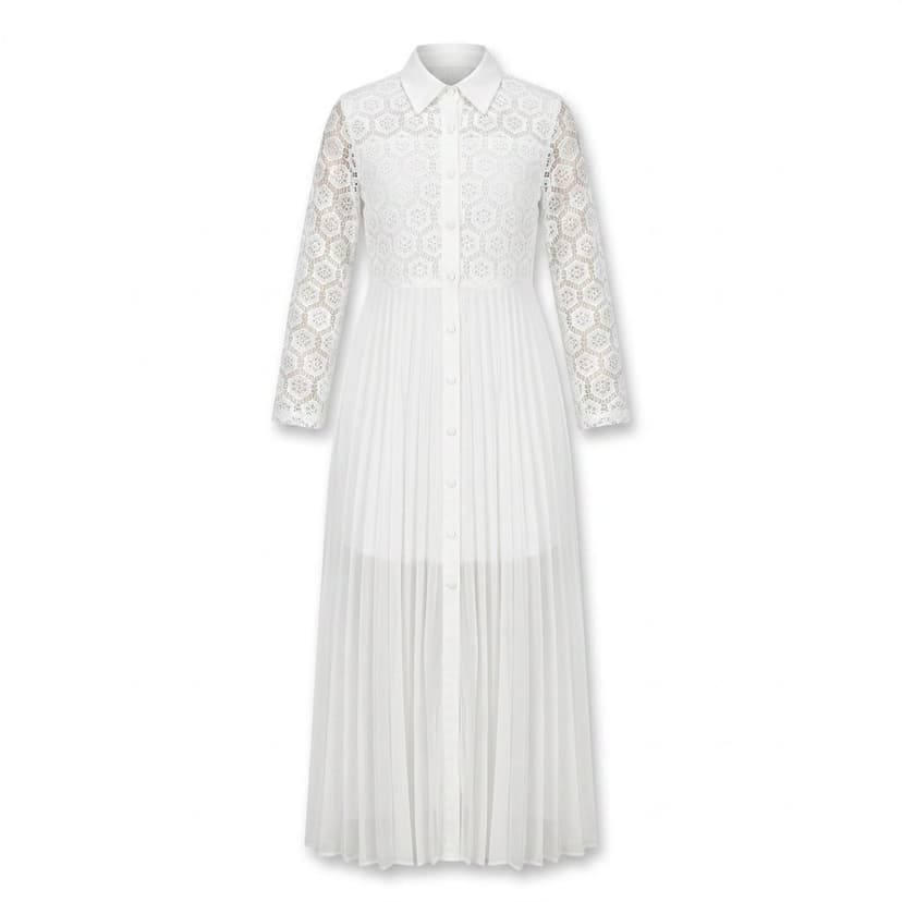 White Lace Long Dress