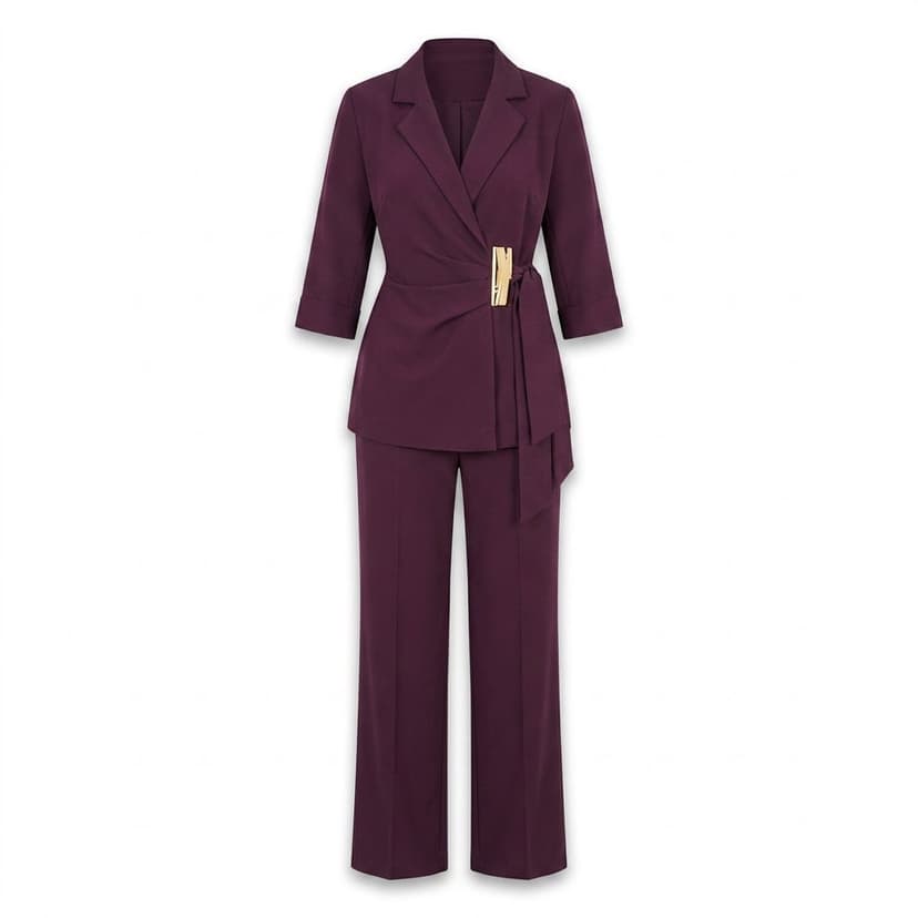 Wrap Pantsuit Purple