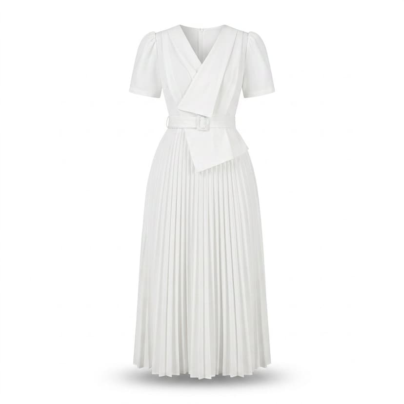 Pleated Puff White