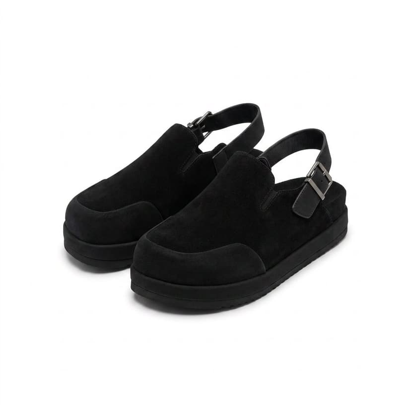 Suede Clog Black
