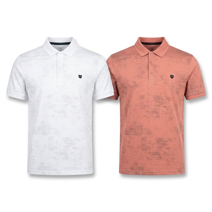 Batch18 05 Fine Texture Polo White Coral