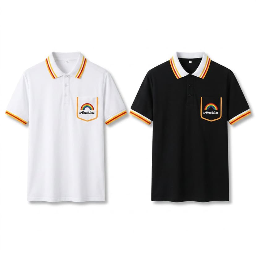 Batch18 08 America Pocket Polo White Black