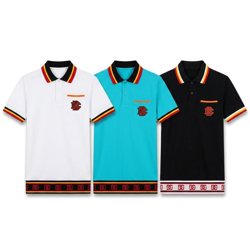 Batch18 09 Dc Pocket Polo White Cyan Black