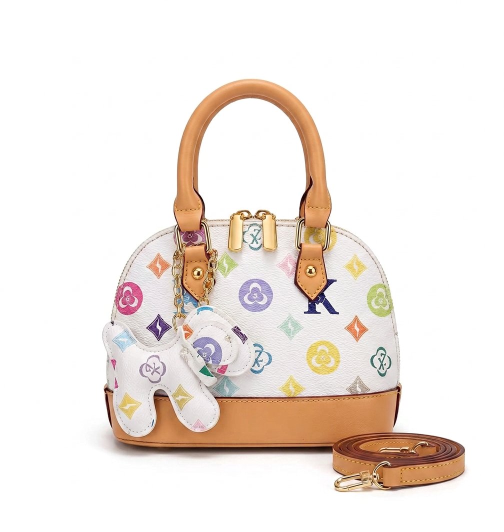 Mini Dome White Multicolor Bag