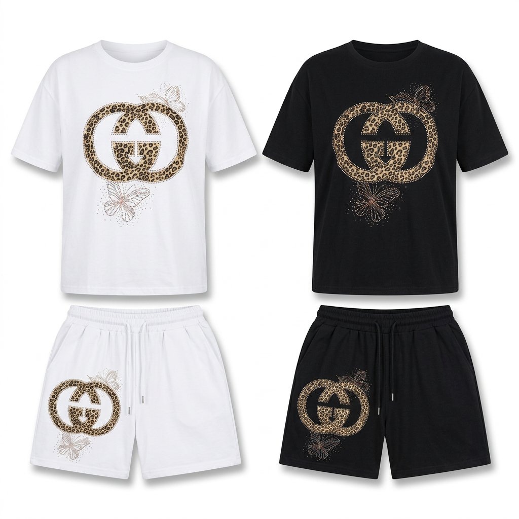 Leopard Logo Short Set — Assorted
