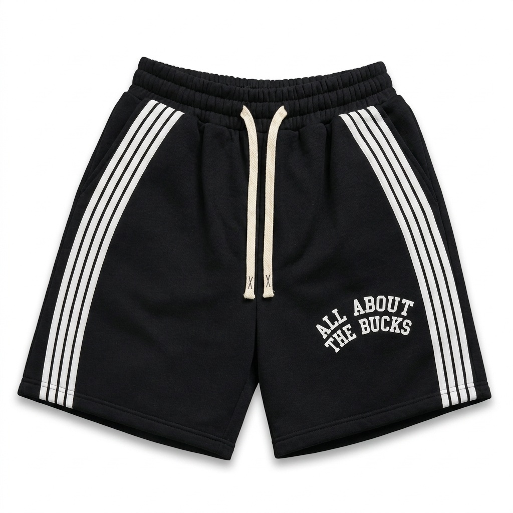 Black Bucks Stripe Shorts