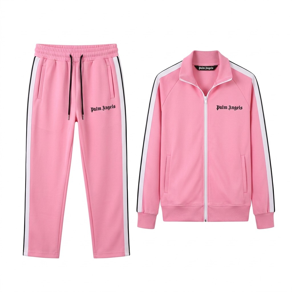 Pink Stripe Tracksuit Set